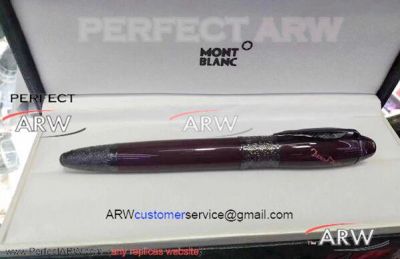 Perfect Replica AAA Mont Blanc Daniel Defoe Brown Fountain Pen Black Clip